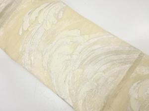 アンティーク　紗　荒波模様織り出し袋帯（材料）